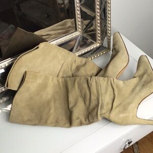 Banana Republic Tan Suede High heel boots